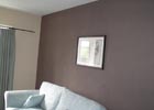 Lime plastered wall with natural paint finish
